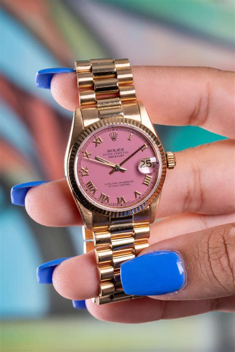 rolex pink dial price|rolex 34 datejust pink face.